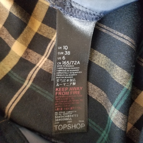 Topshop Sammy Mixed Check Wide Leg Pant - Picture 9 of 11